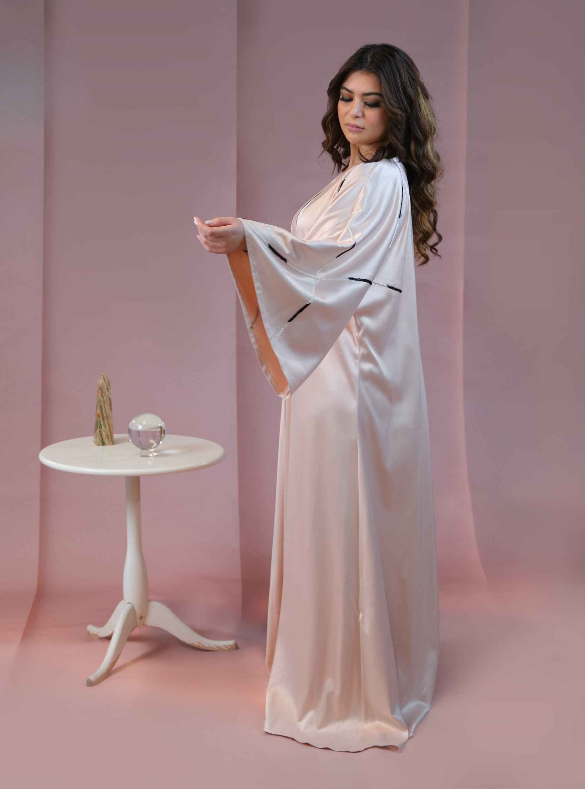 Rosegold-ABY008 - Blush Serenity Abaya