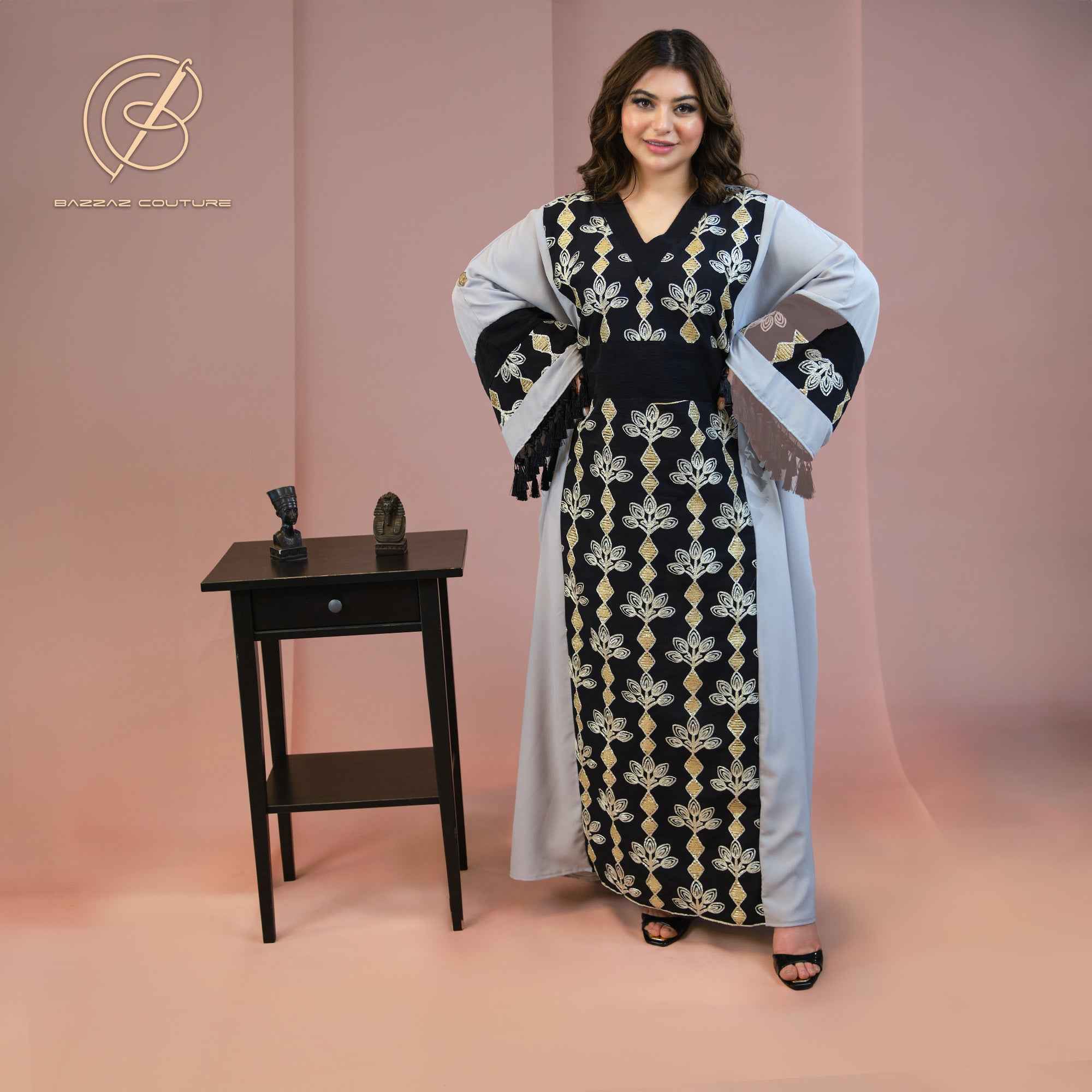 Slatea-KTN007 - Slate Gold Heritage Kaftan