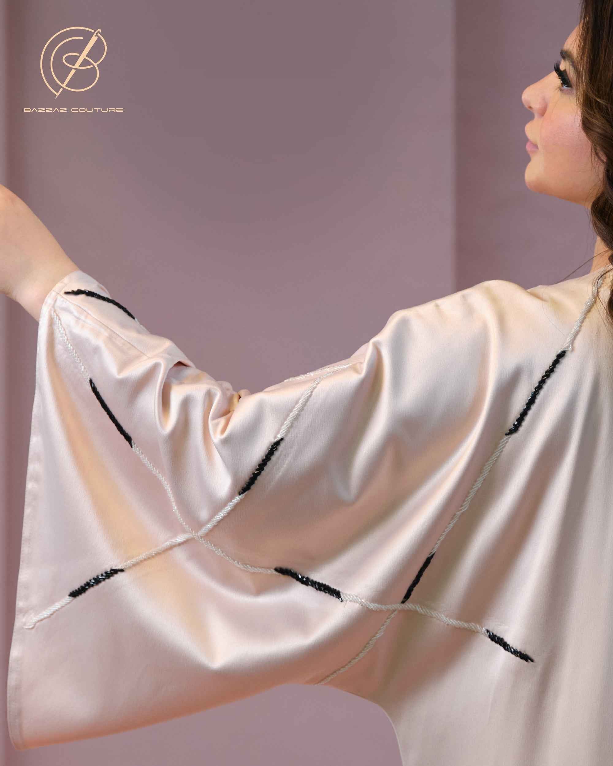 Rosegold-ABY008 - Blush Serenity Abaya