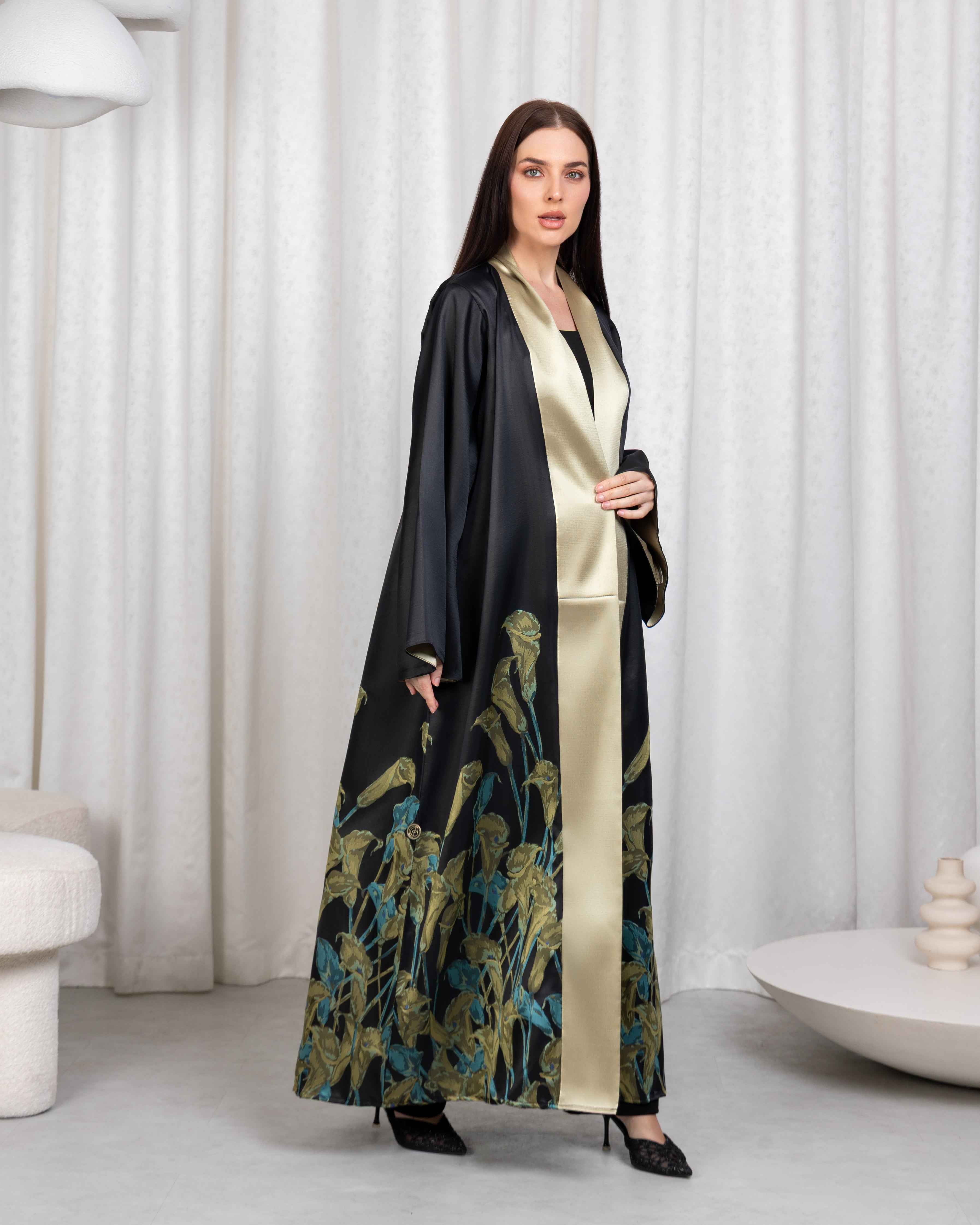 Livin-ABY051 - Midnight Botanica Abaya