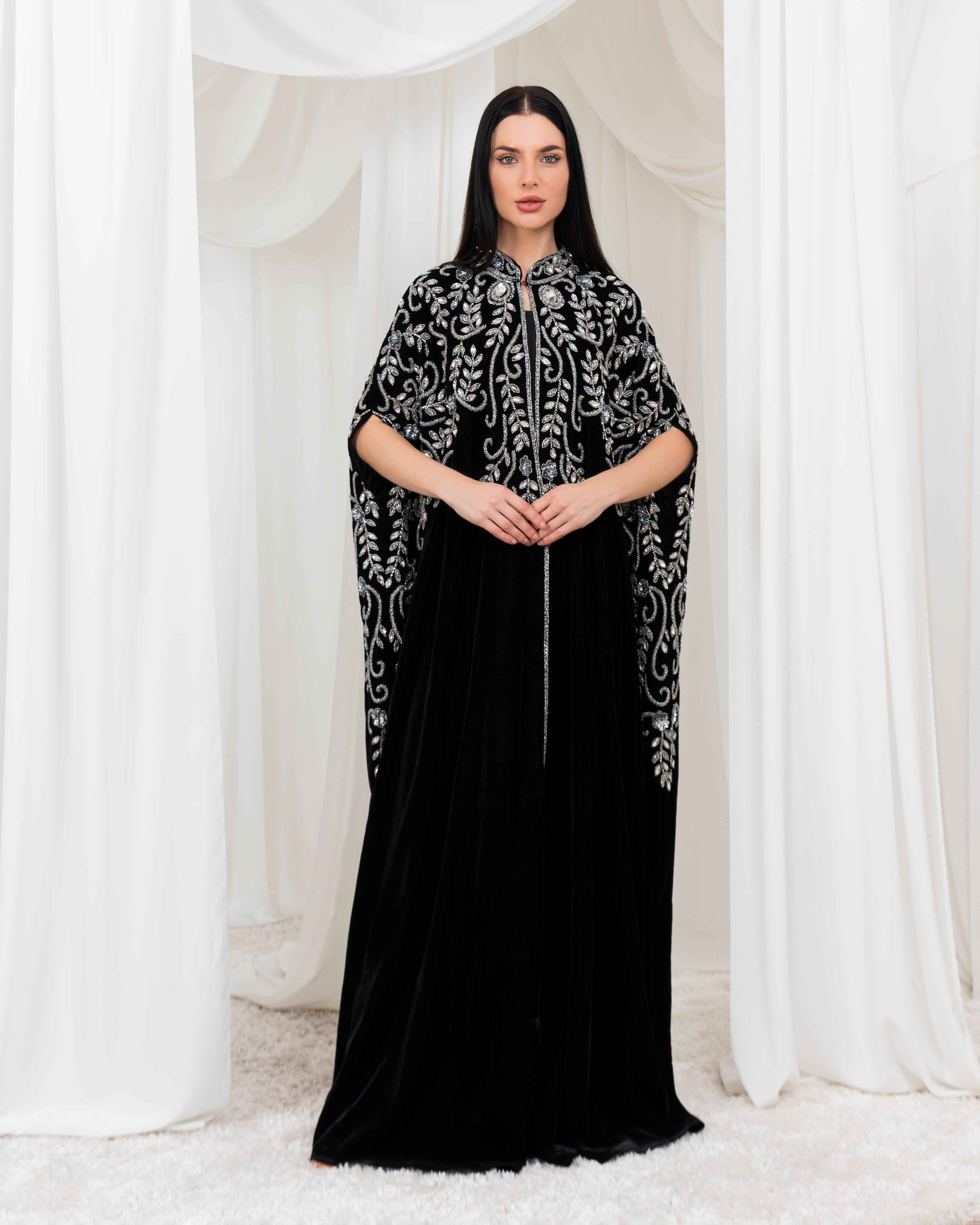 Star-ABY045 - Celestial Noir Abaya
