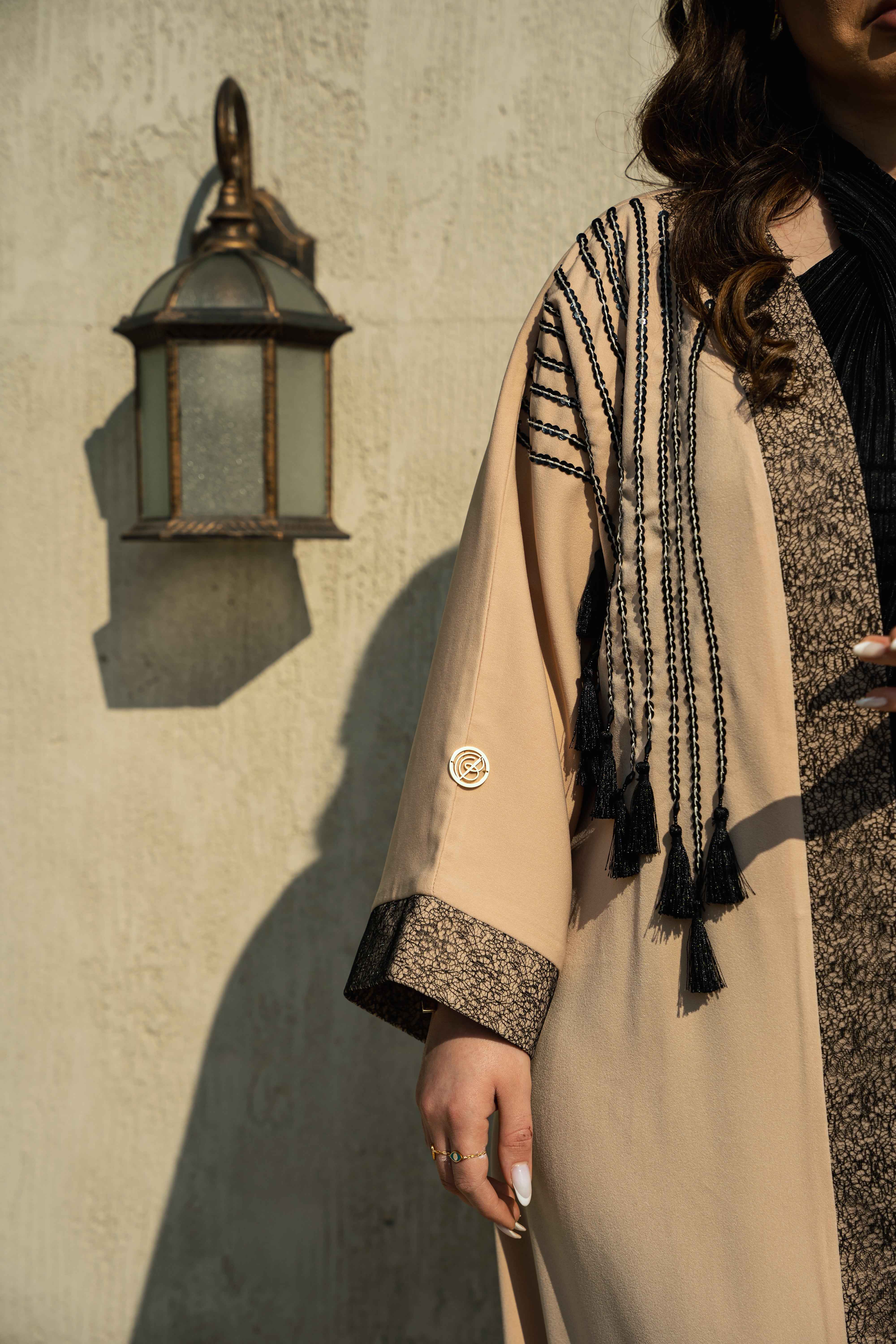 Sand-ABY002 - Desert Noir Abaya