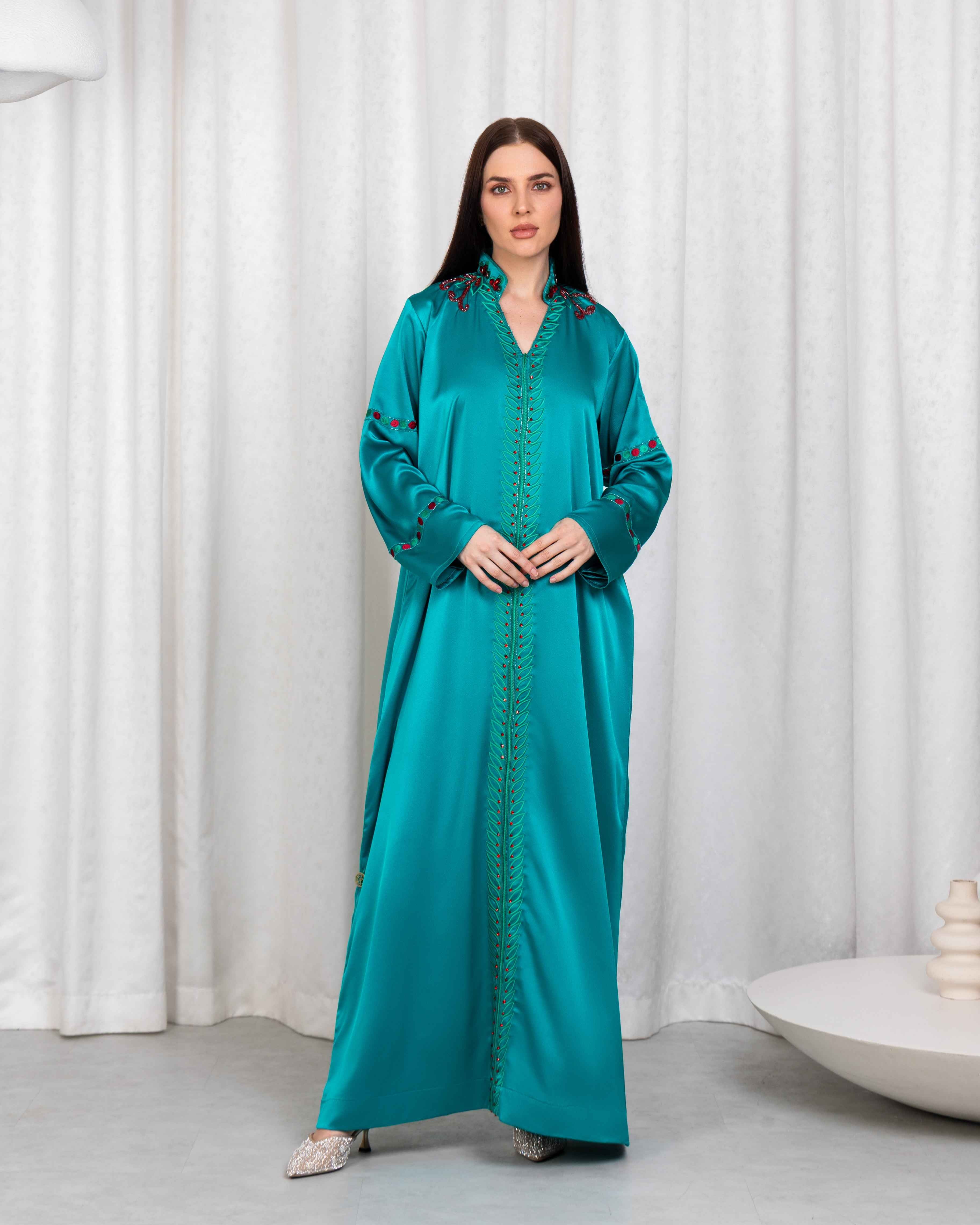 Zumar-KTN060 - Emerald Whisper Kaftan