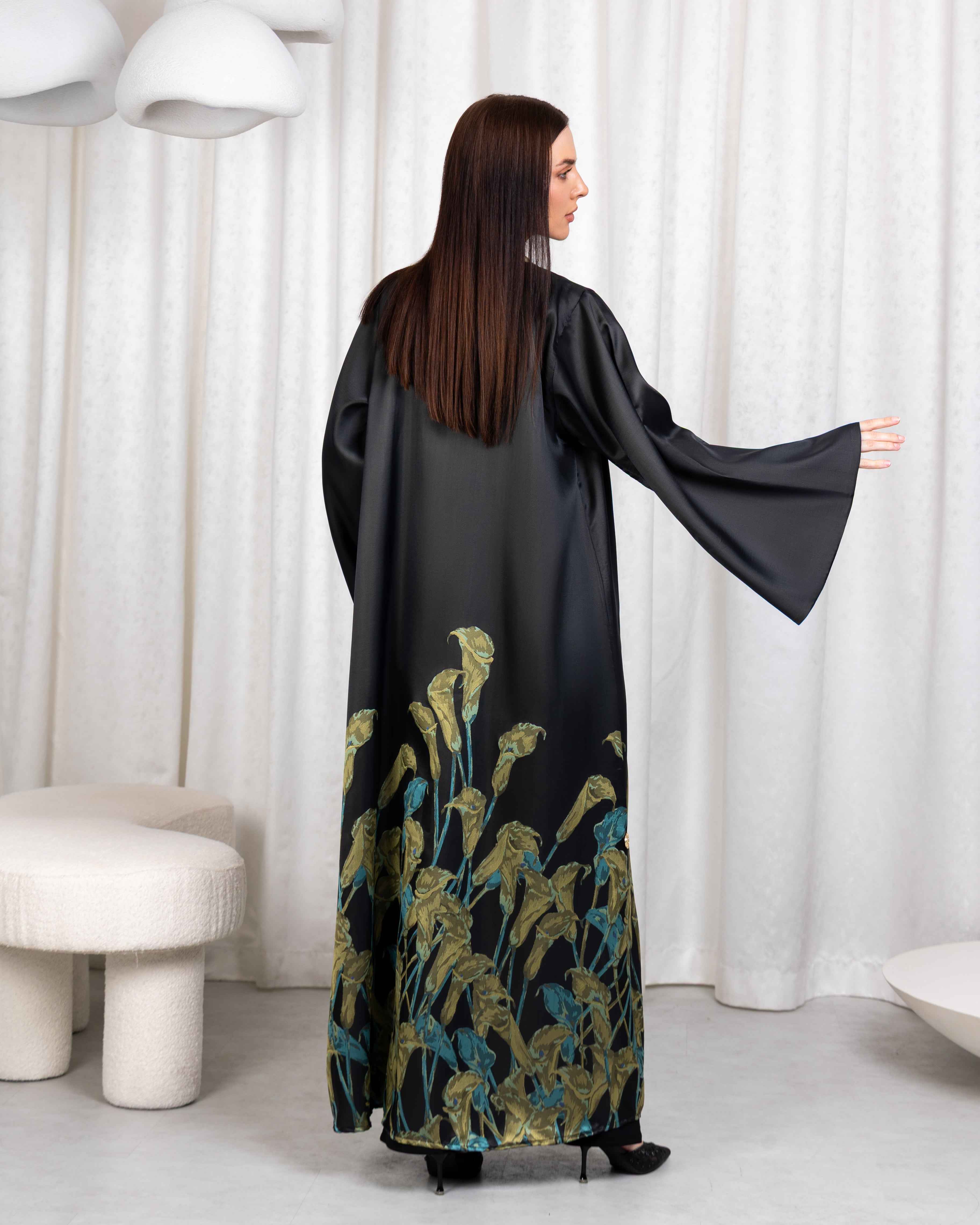 Livin-ABY051 - Midnight Botanica Abaya