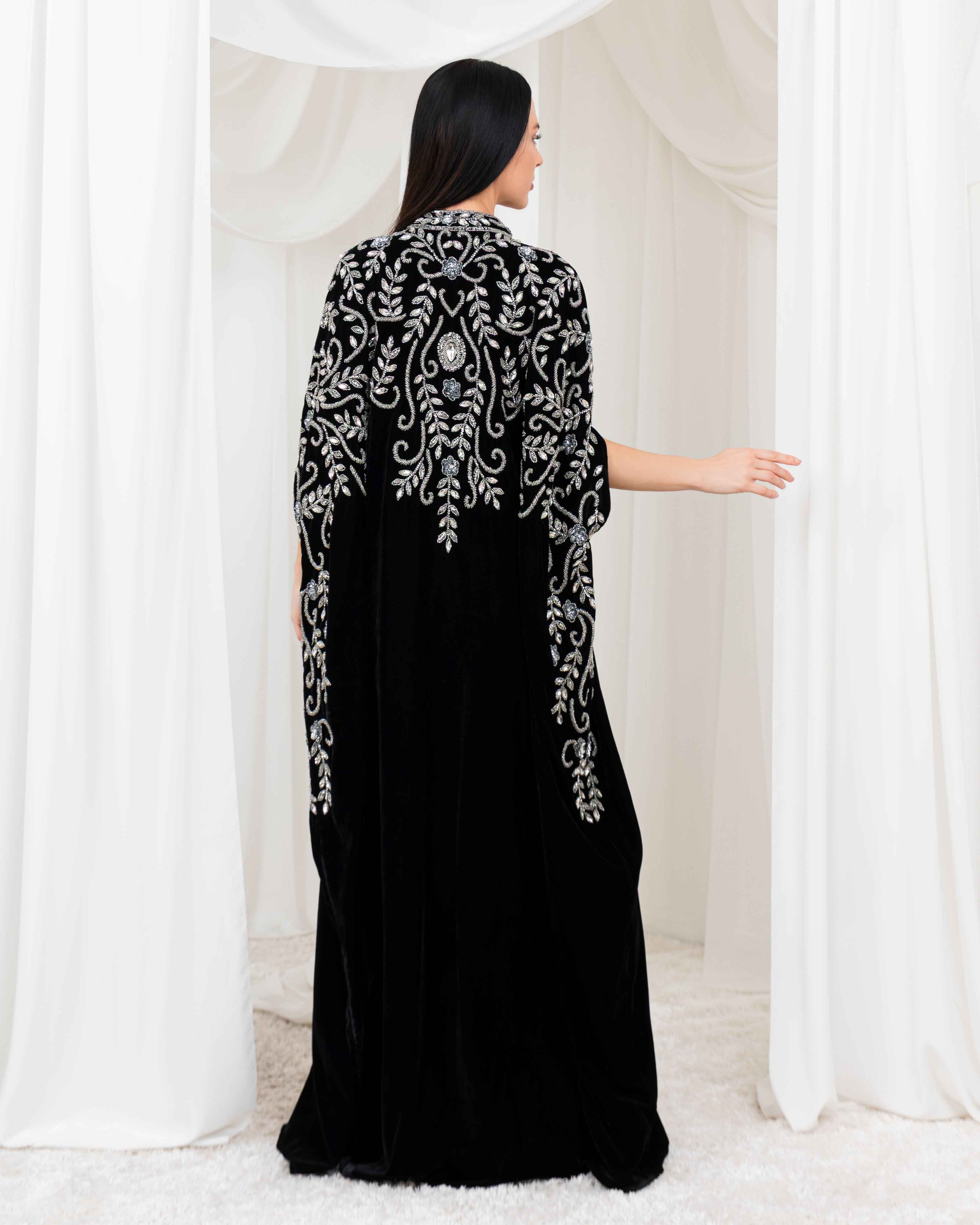 Star-ABY045 - Celestial Noir Abaya