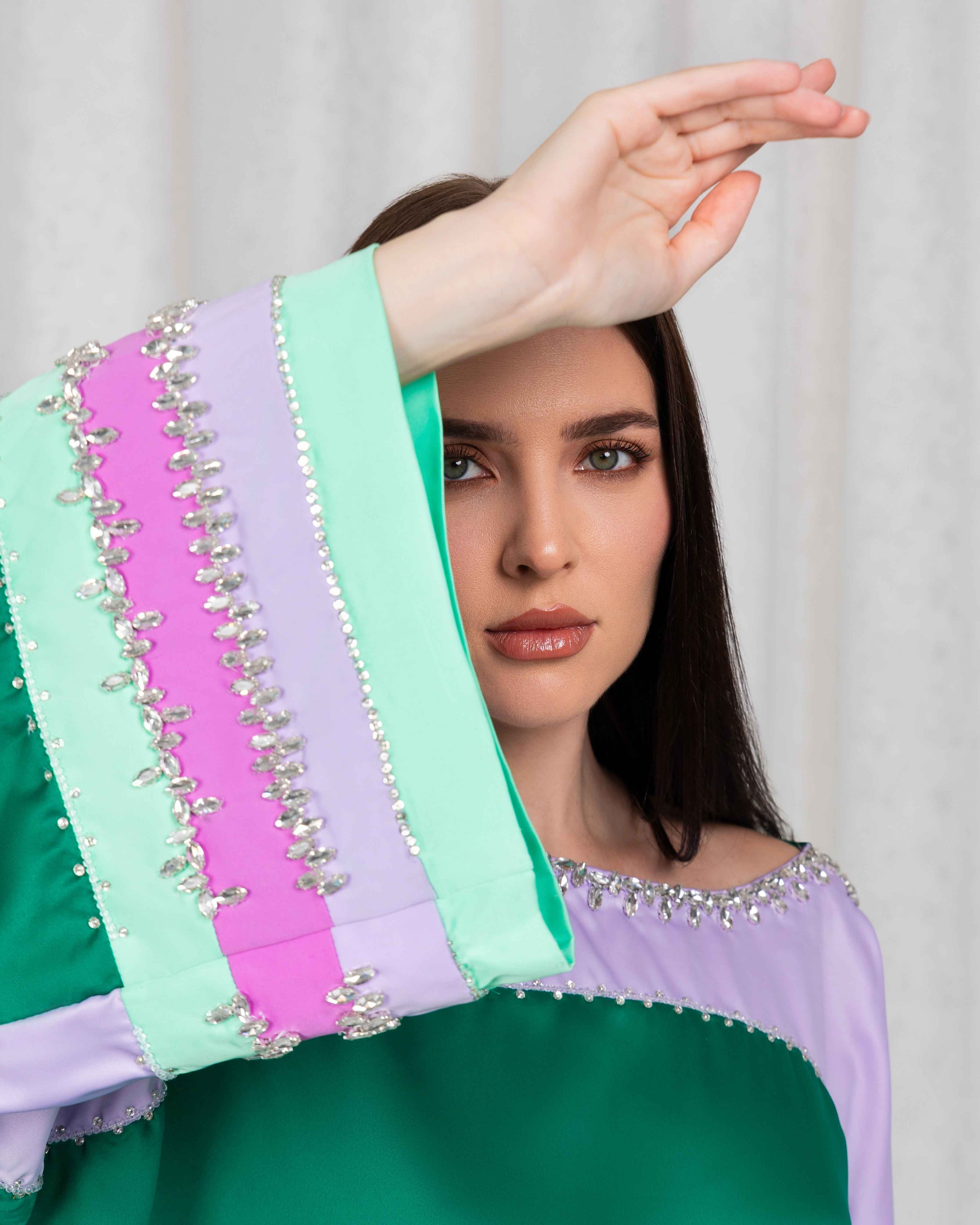 Selvana-KTN063 - Emerald Whisper Kaftan