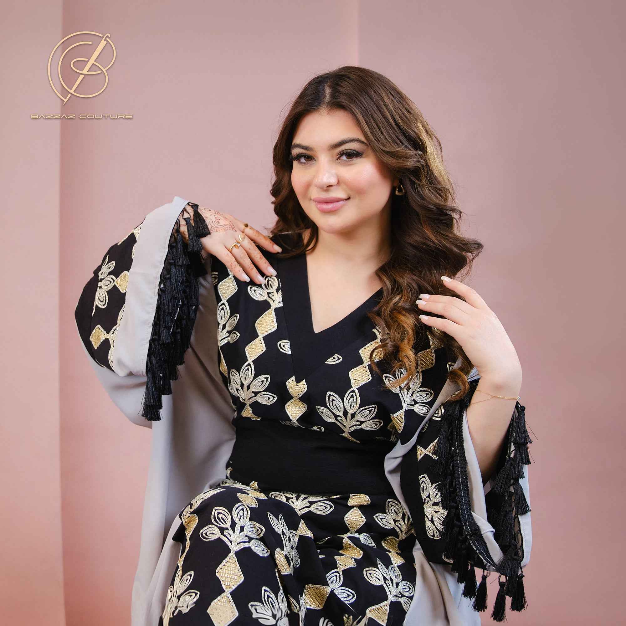 Slatea-KTN007 - Slate Gold Heritage Kaftan