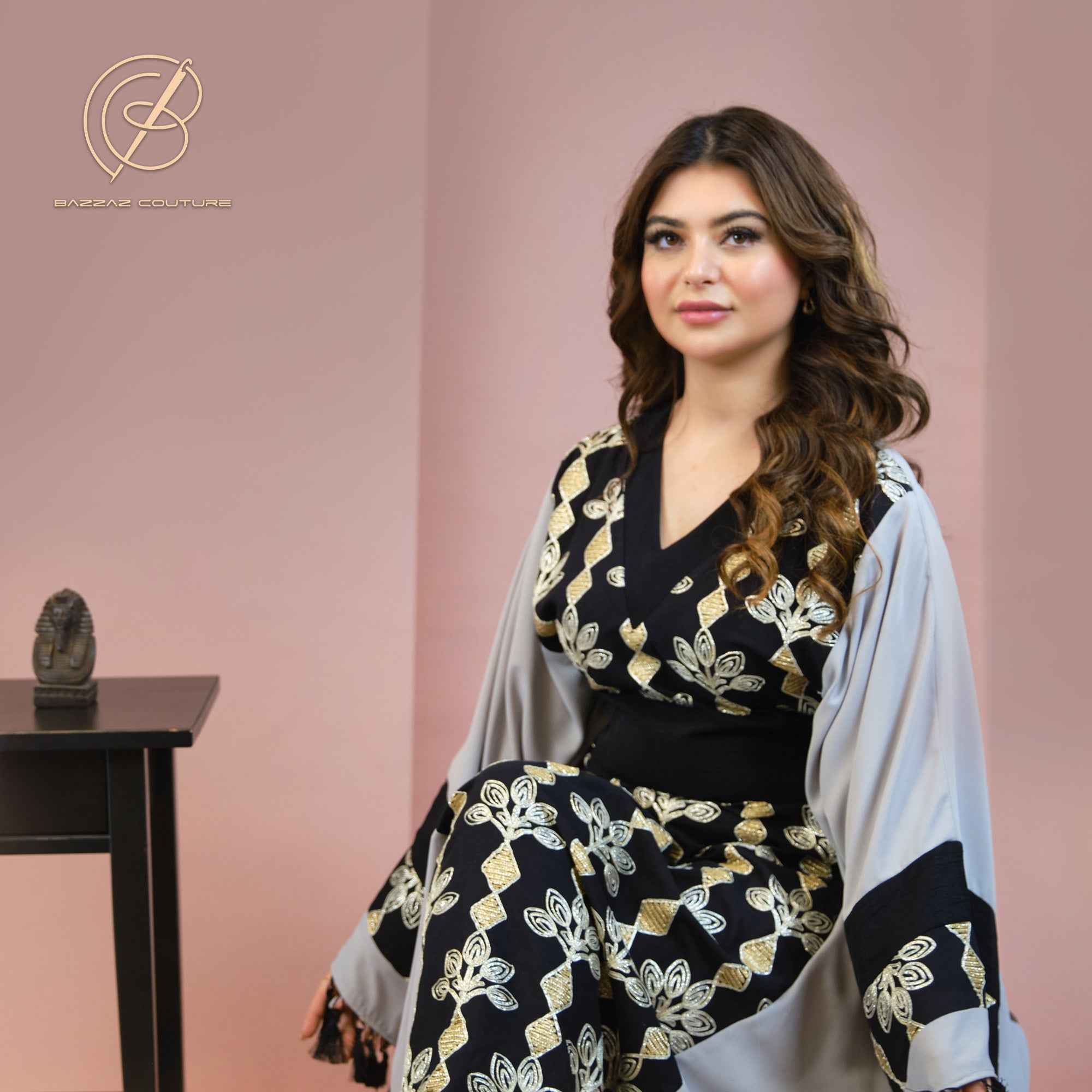 Slatea-KTN007 - Slate Gold Heritage Kaftan