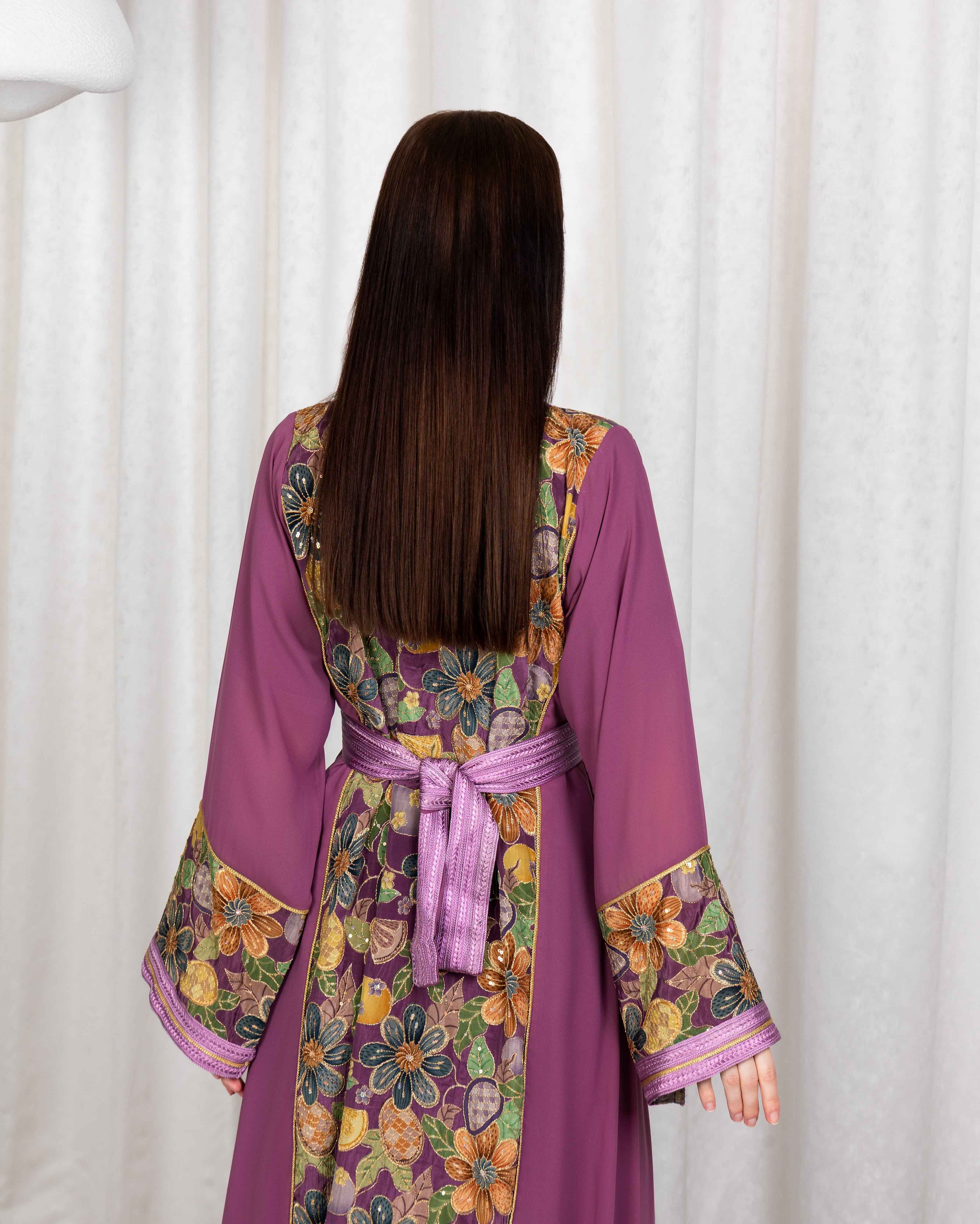 Love-KTN076 - Amethyst Garden Kaftan