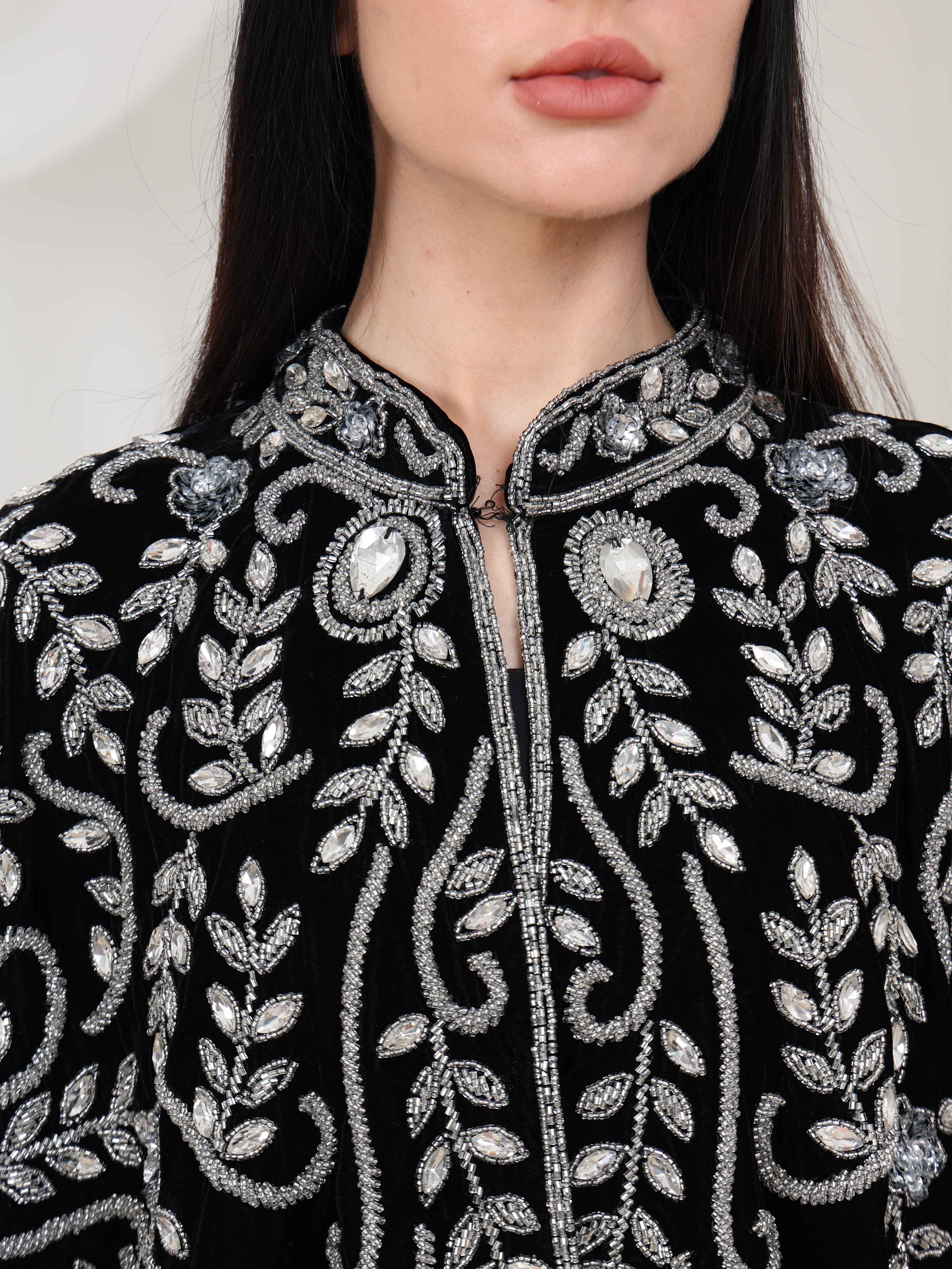 Star-ABY045 - Celestial Noir Abaya