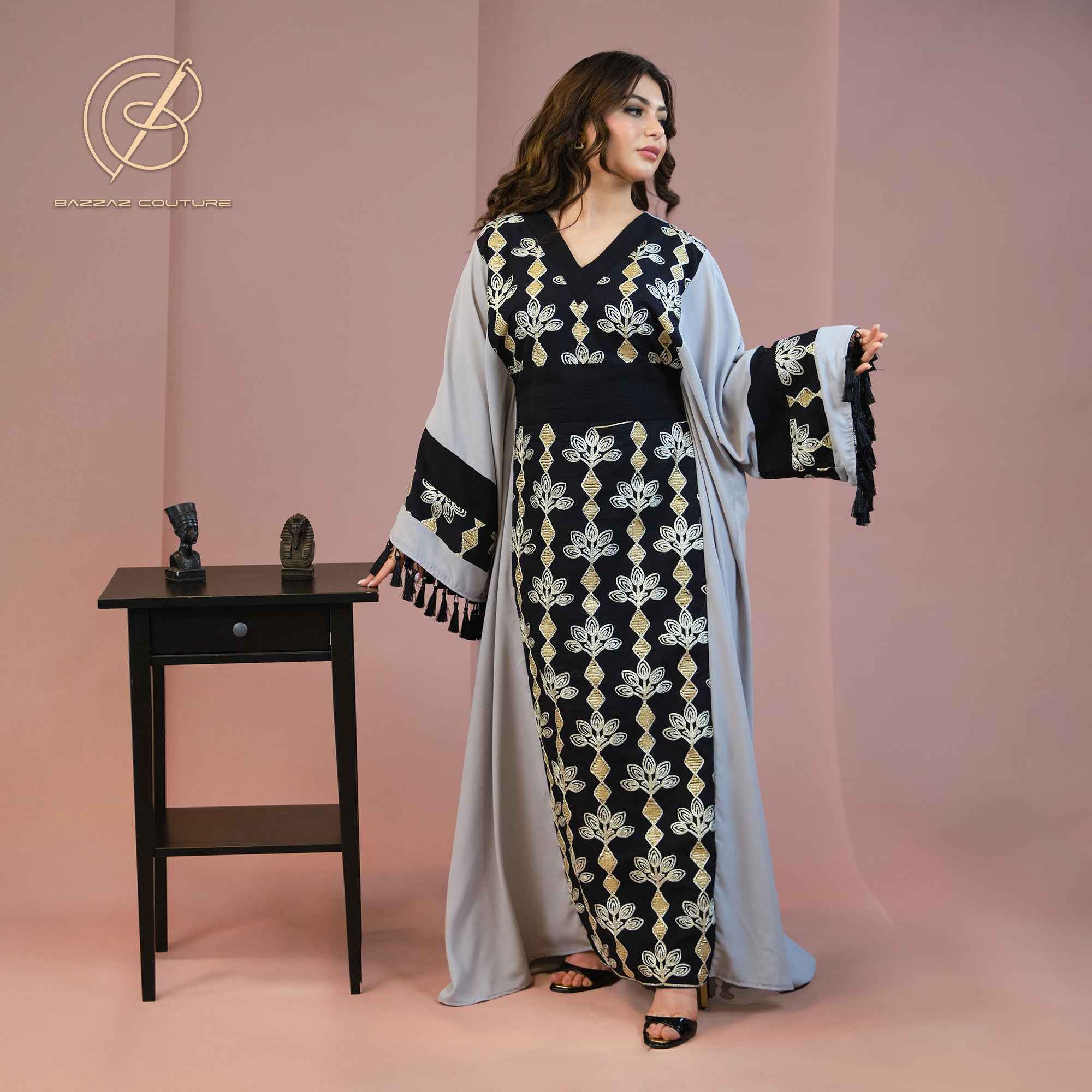 Slatea-KTN007 - Slate Gold Heritage Kaftan