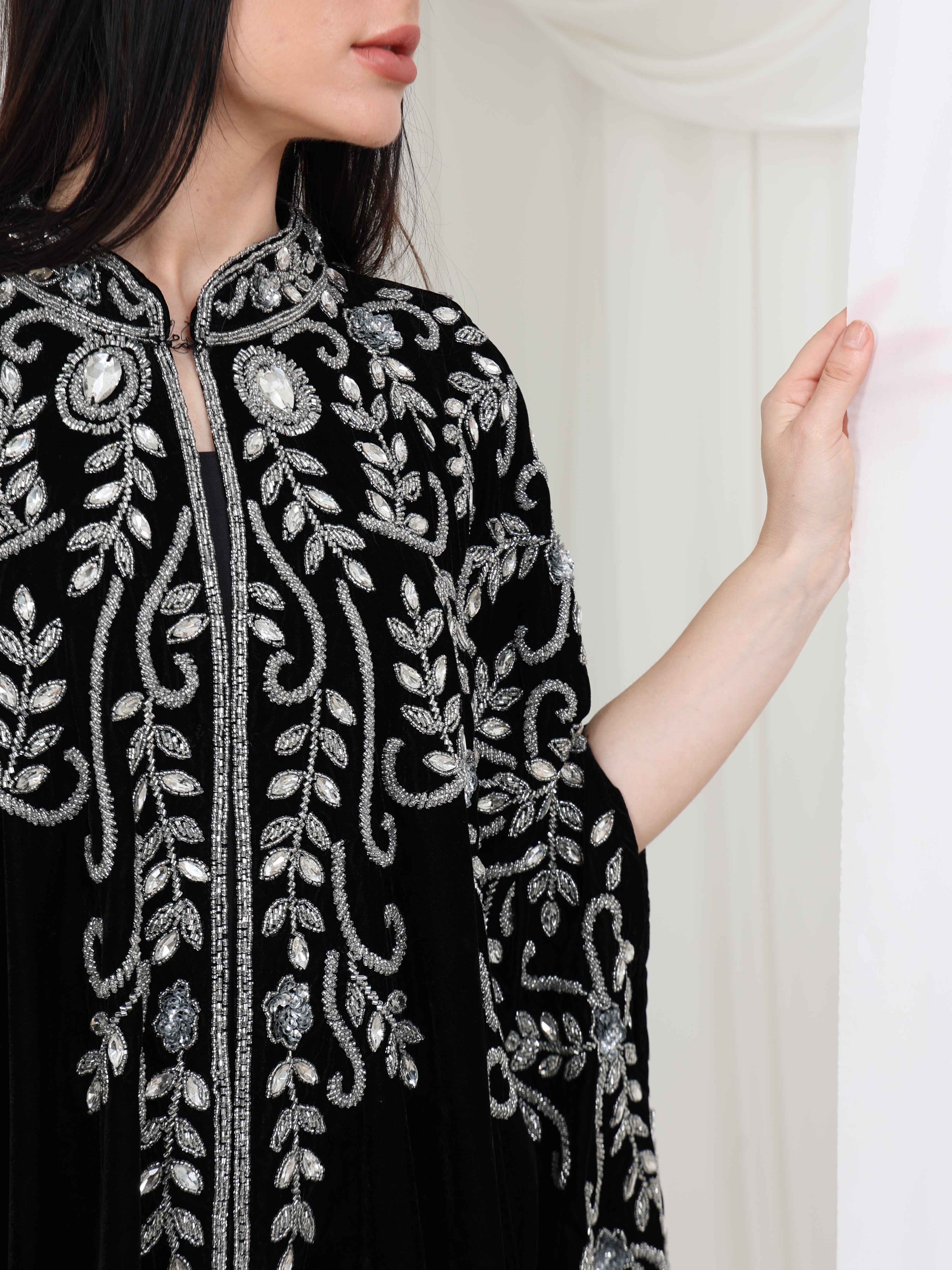 Star-ABY045 - Celestial Noir Abaya