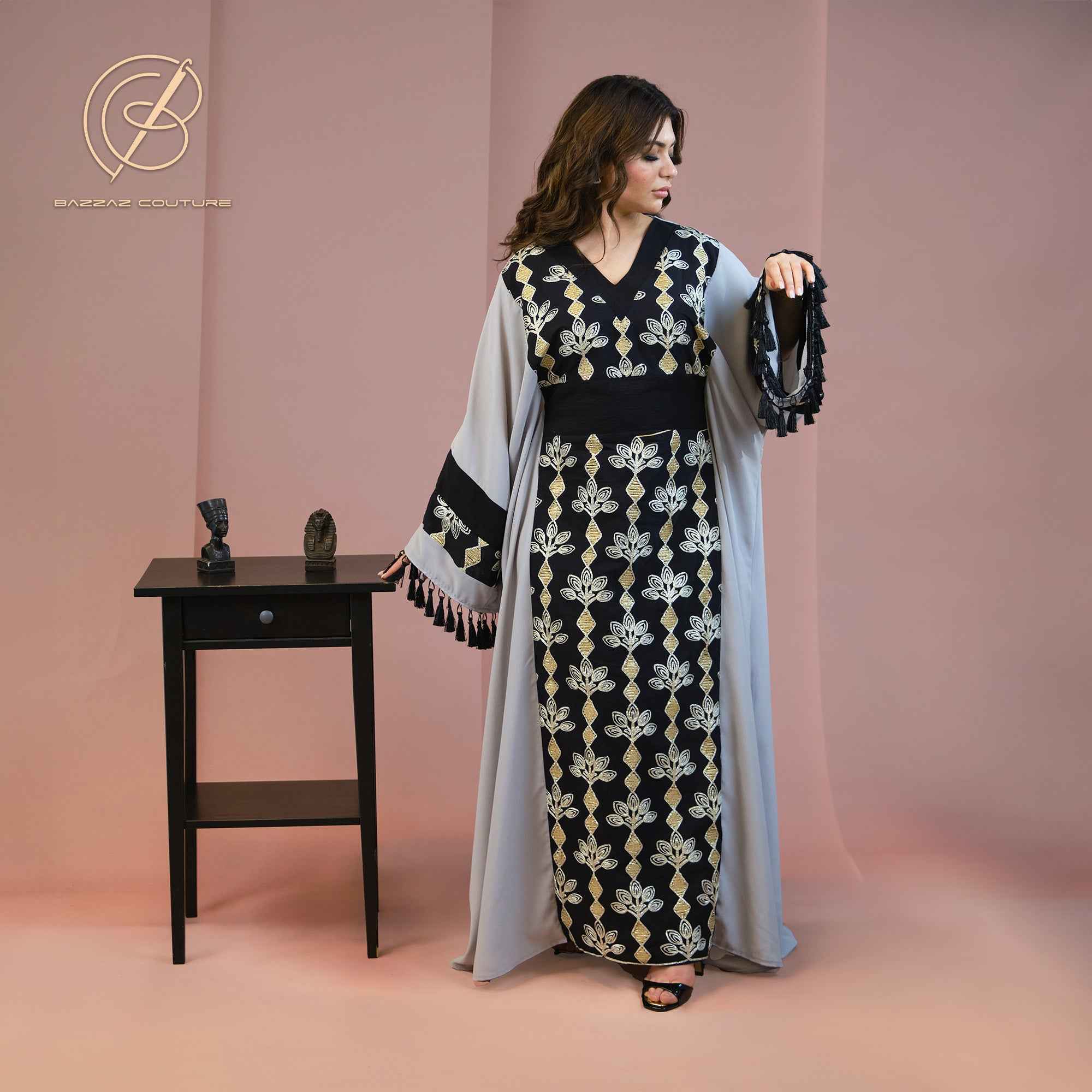 Slatea-KTN007 - Slate Gold Heritage Kaftan