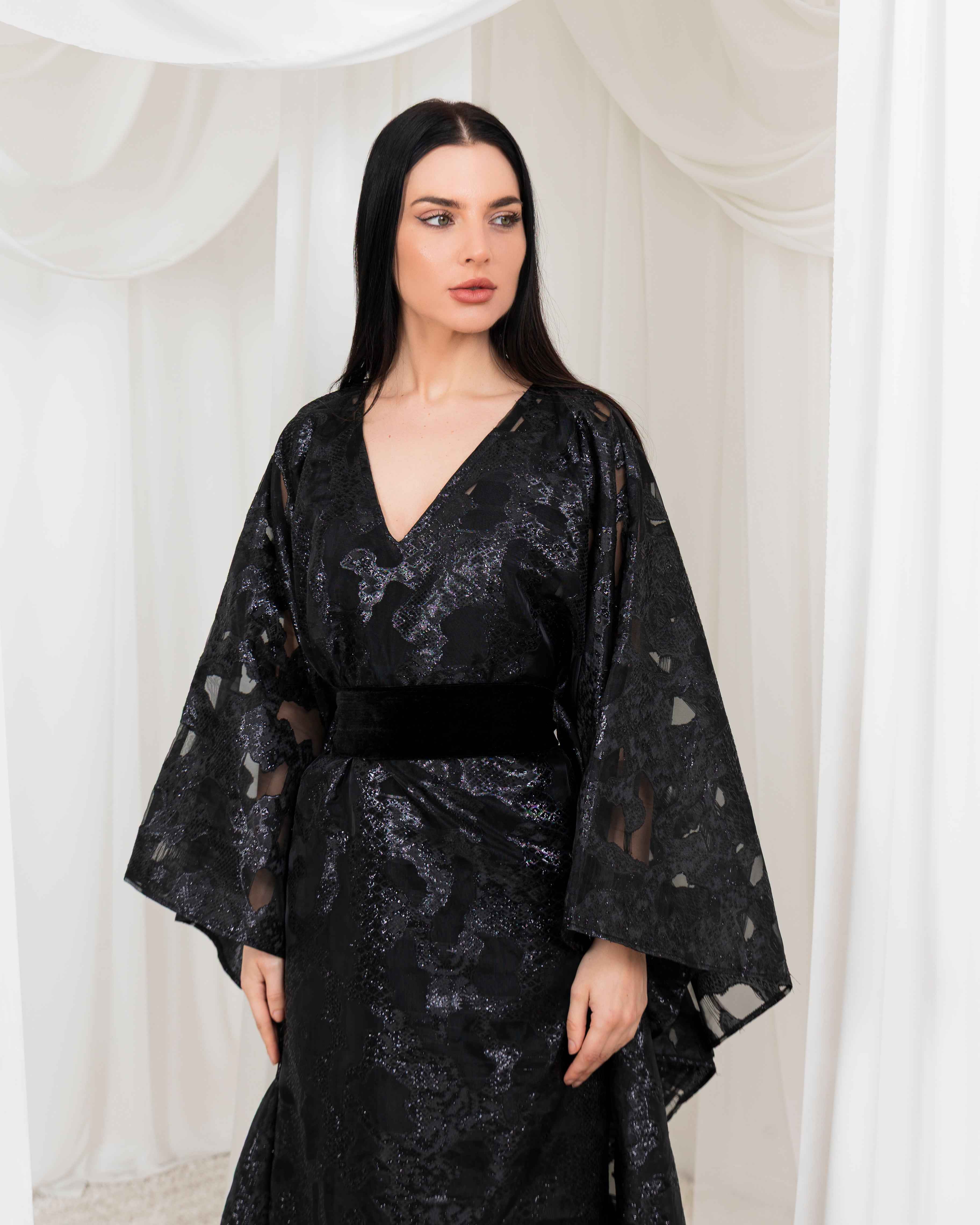 Noir–KTN038 - Noir Eclipse Caftan